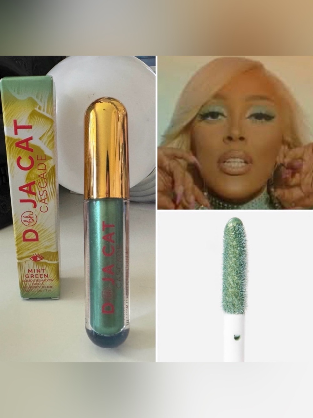 BH Cosmetics X Doja Cat Cascade Liquid Eyeshadow Mint Green